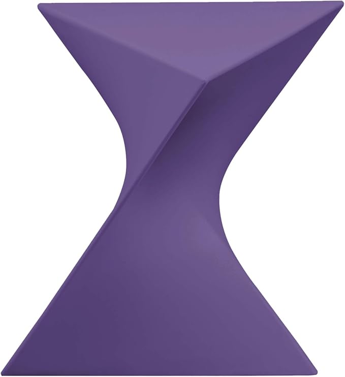 15.75" Red Stackable Side Table - Weather-Resistant Triangular Plastic Accent End Table