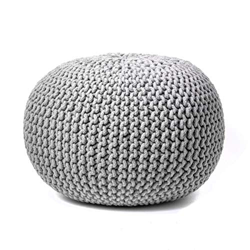 Ling Round Knit Ottoman Pouf