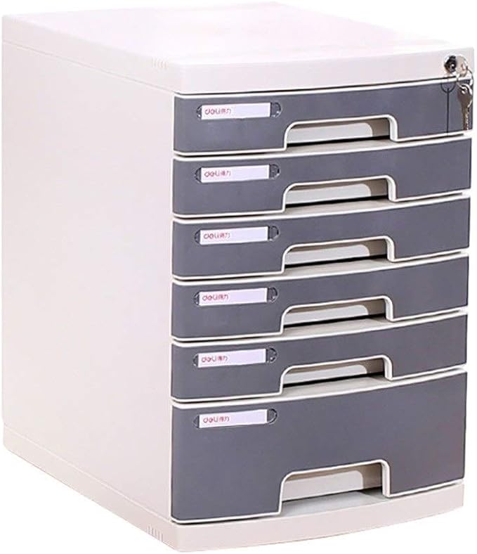 File Cabinet File Drawer Desktop - with Lock Drawer Storage Cabinet, 4/5/6/7 Tier File Cabinet