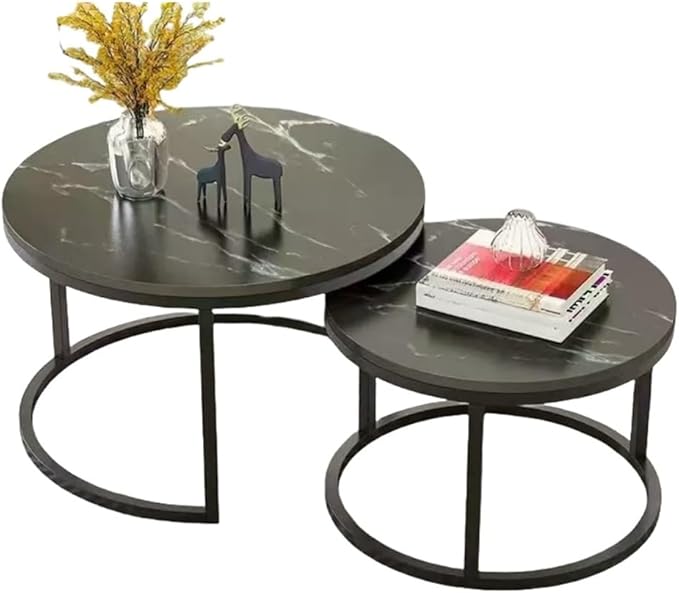 Minimalist Retractable Round Coffee Table for Living Room – Space-Saving Design