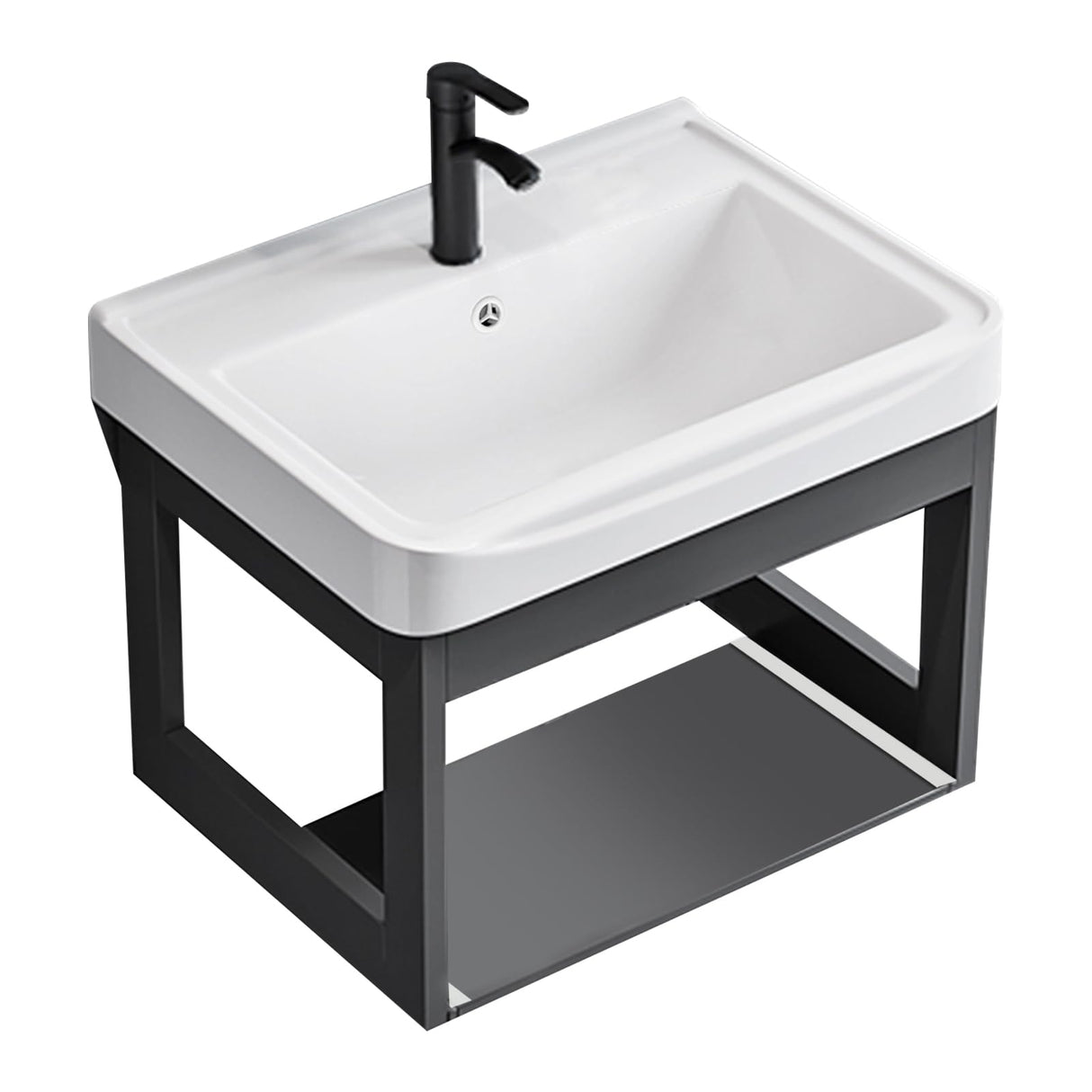 Bathroom Sink Vanity Combo - Wall Mount Single Vanity with Sink | 17 Inch Vanity Sink