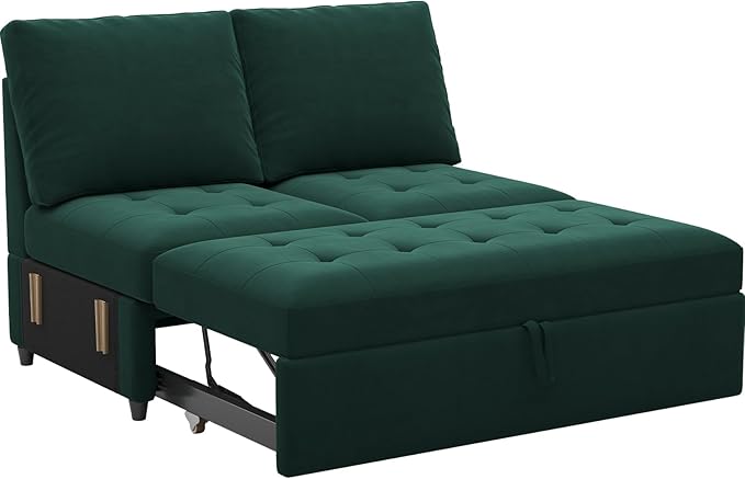 Pull Out Sofa Bed Module Part for Modular Sectional Sleeper Sofa Armless Loveseat