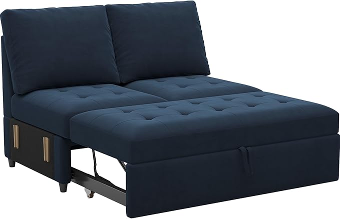 Pull Out Sofa Bed Module Part for Modular Sectional Sleeper Sofa Armless Loveseat