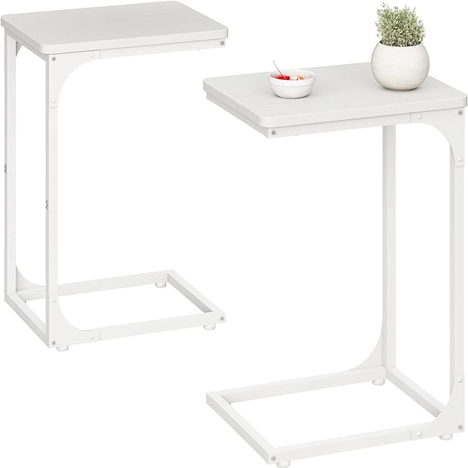 C Table Side Table Set of 2 Living Room Sets C Shaped Couch Tray End Tables Modern