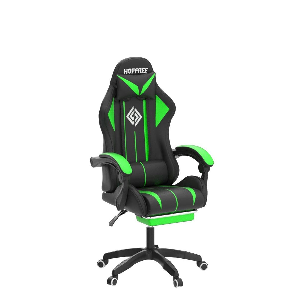 Ergonomic Gaming Chair with Massage, Bluetooth Speakers & LED Lights