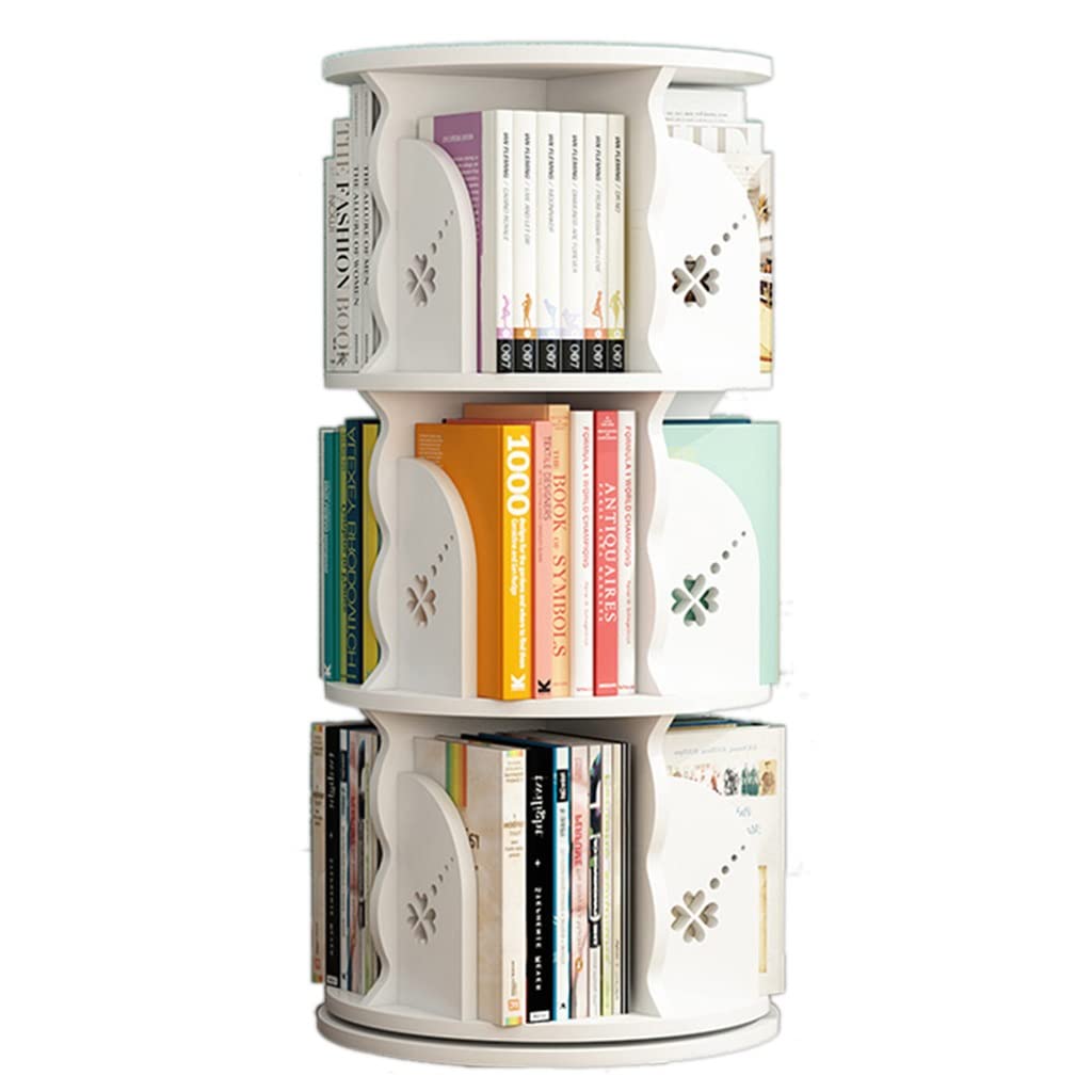 Tier DIY Bookshelf, 360° Rotating Bookcase,Floor Standing Display Shelves, Cultivate Children's Reading Interest,Birthday Color : B, Size : 50.5 * 97cm(3 Tier)