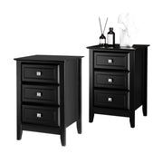 Wooden Black Nightstand Stylish