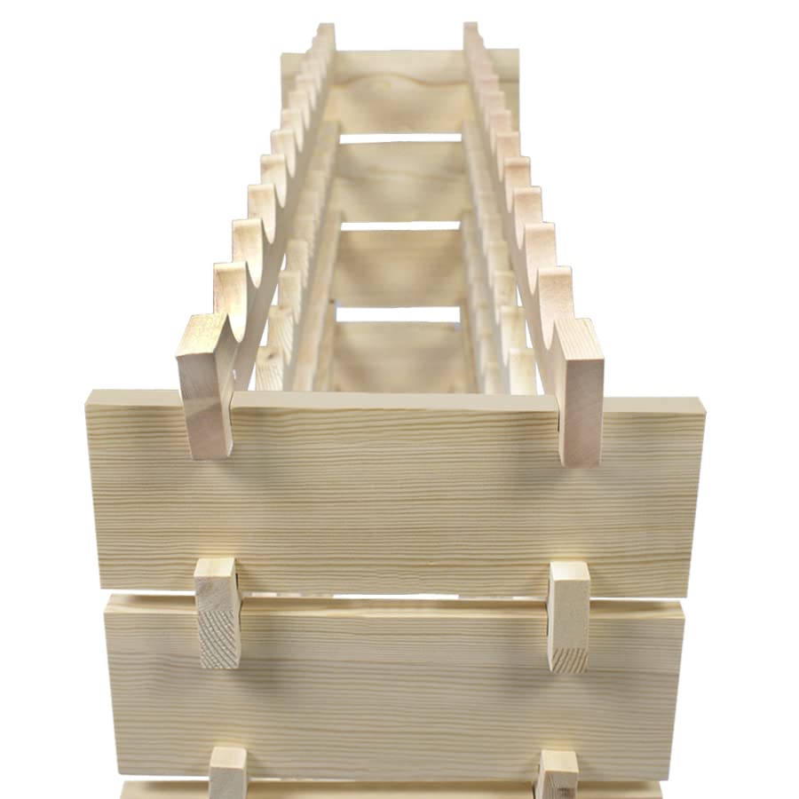 6 Tier Premium Wood Wine Rack Storage Stand 72 Bottles Capacity Stackable Storage