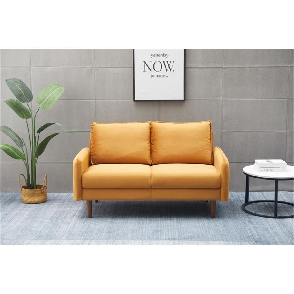 Hambrok Velvet Living Room Loveseat in Ginger