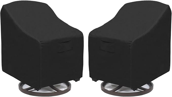 Outdoor Swivel Lounge Chair Cover 2 Pack,100% Waterproof Heavy Duty Patio Chair
