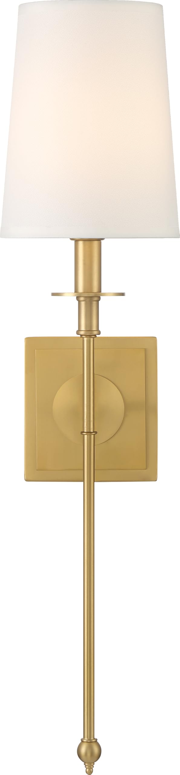 2021-894 Calera Wall Sconce, 1 B10.5 E12 Socket(s), Signature Brass (Bulbs Not Included)