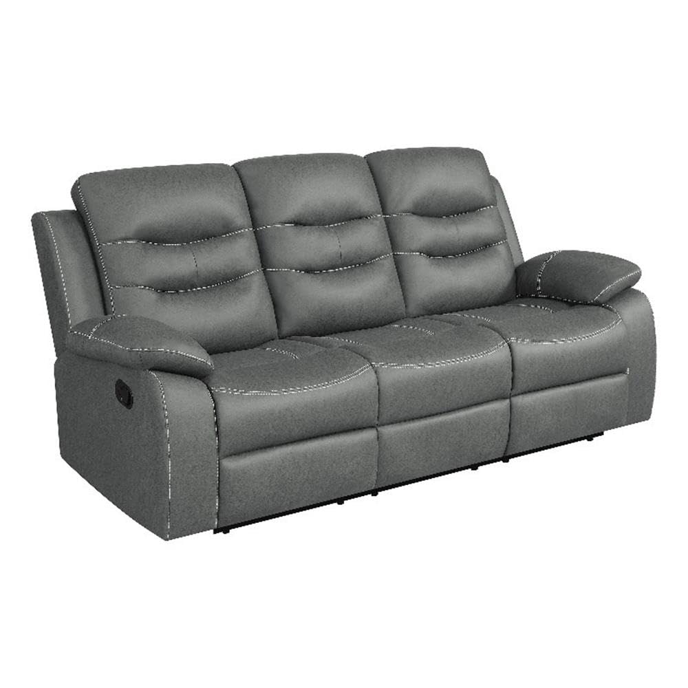 Nova Upholstered Motion Reclining Sofa Dark Grey