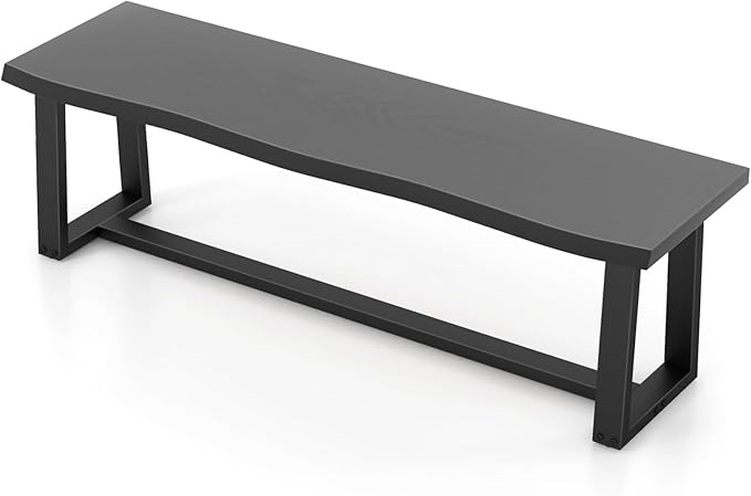 56.5" L Wood Dining Bench, Industrial Table Bench