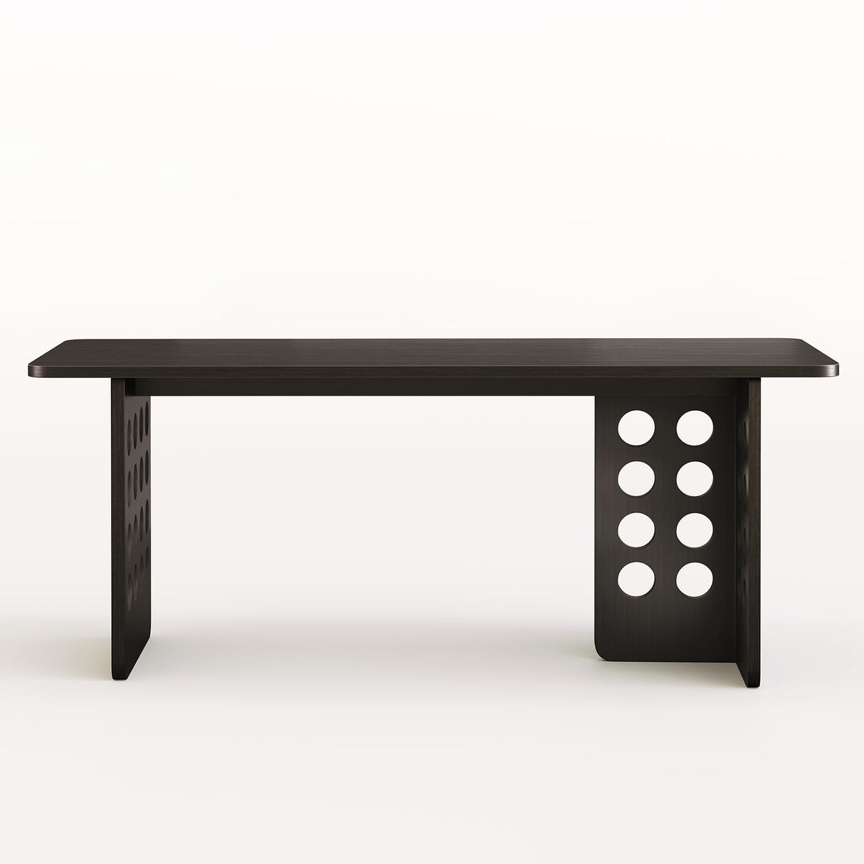 63 inch Executive Desk, Large Computer Desk Workstation, Wooden Black Desktop Office