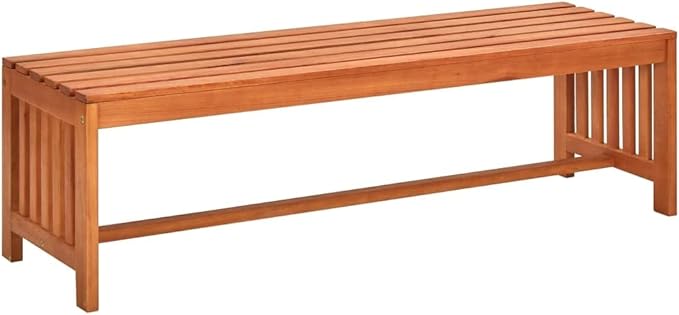 Solid Eucalyptus Wood Patio Bench