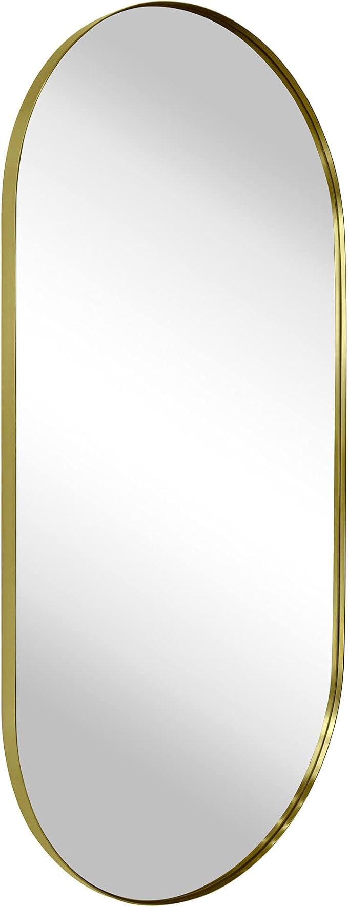 Black Oval Bathroom Mirror  Pill Shaped Oblong Vanity Mirror Metal Framed