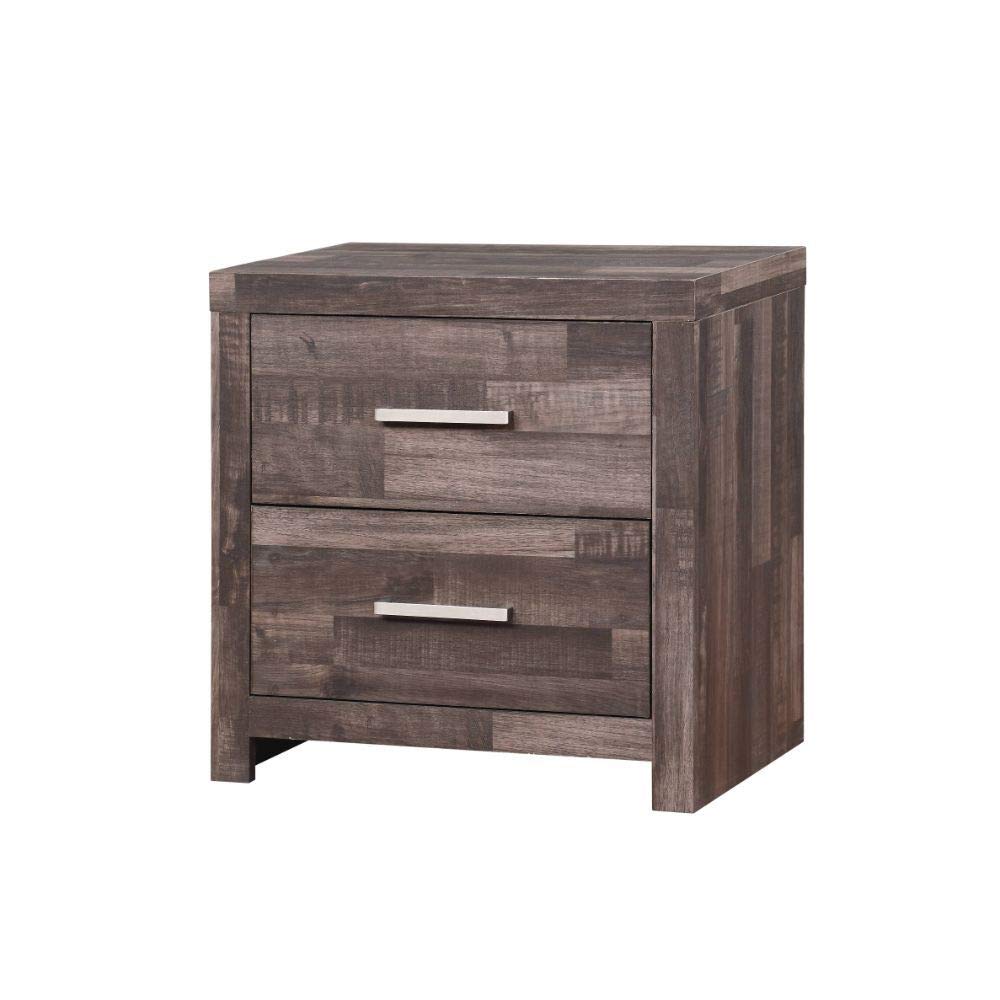 Rustic 2-Drawer Nightstand