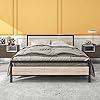 Full Size Bed Frame with Wood Headboard and Footboard/Heavy Duty Platform Bed Frame