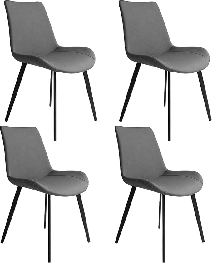Dining Chairs Set of 4, Modern Kitchen & Dining Room Chairs, Upholstered Faux Leather
