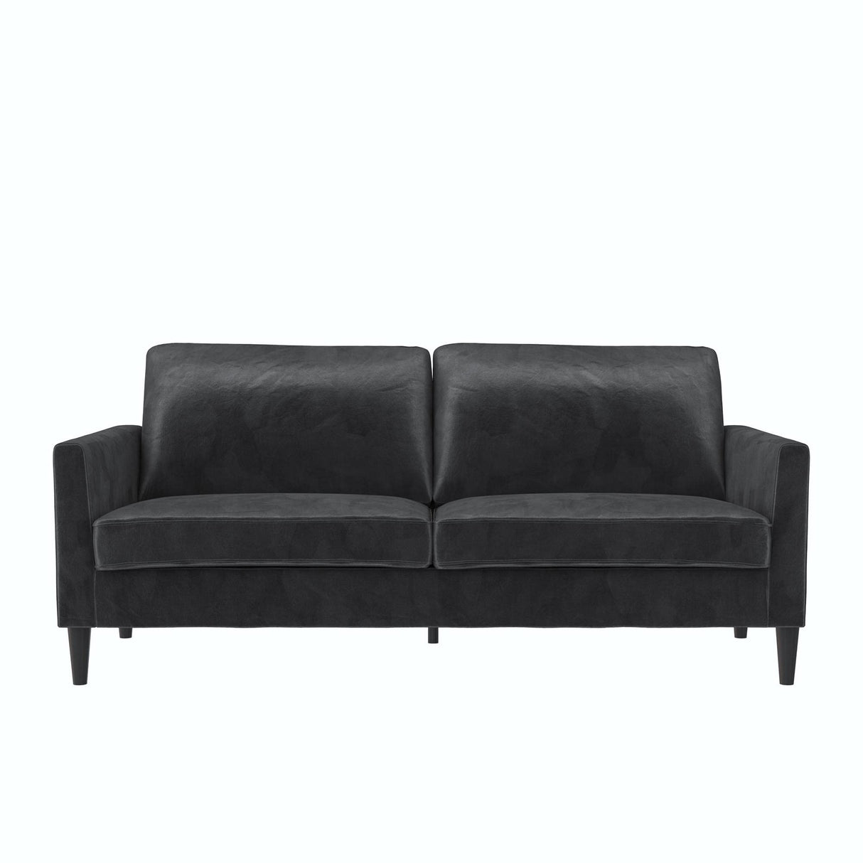 Winston Sofa with Pocket Coils, Dark Gray Velvet