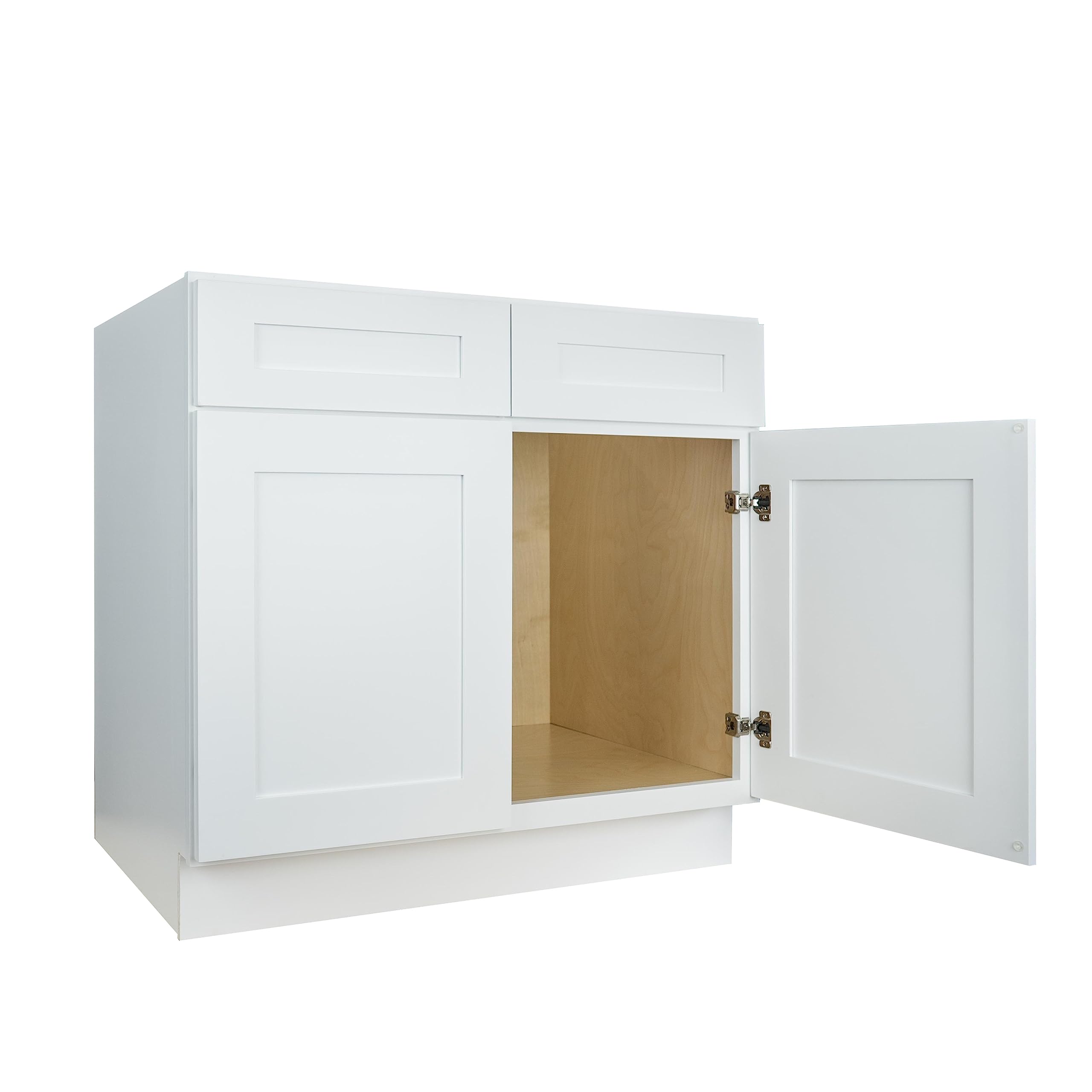 Sink Base Kitchen Cabinet 30 in. W x 24 in. D x 34.5 in. H in Shaker White Ready to Assemble