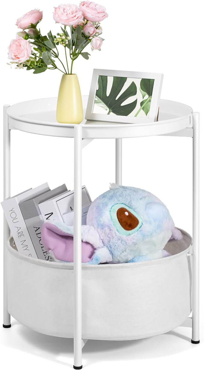 Metal Night Stand with Removable Tray