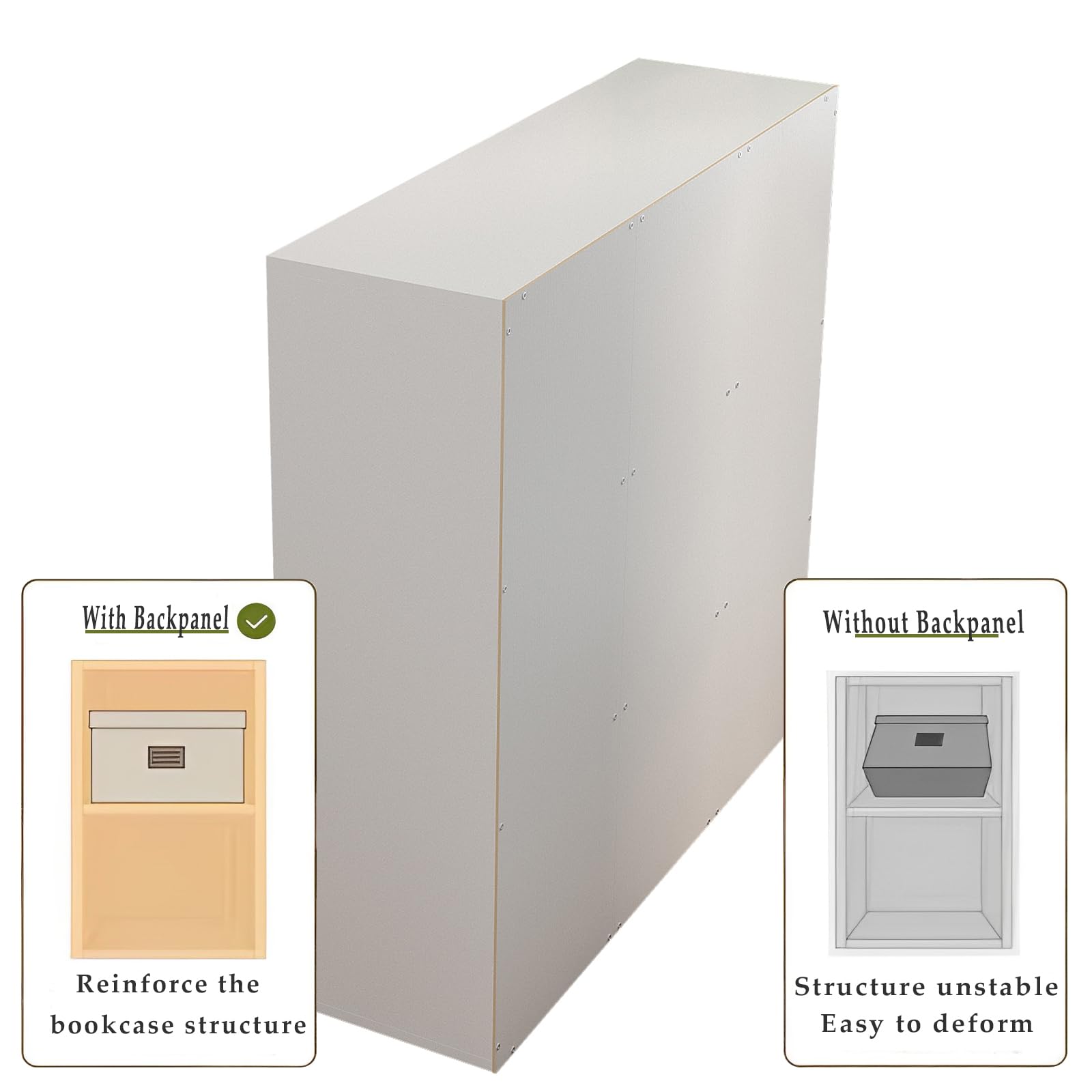 9-Cube Storage Shelf Bookcase - Wooden 3-Tier Floor Standing Open Bookshelf