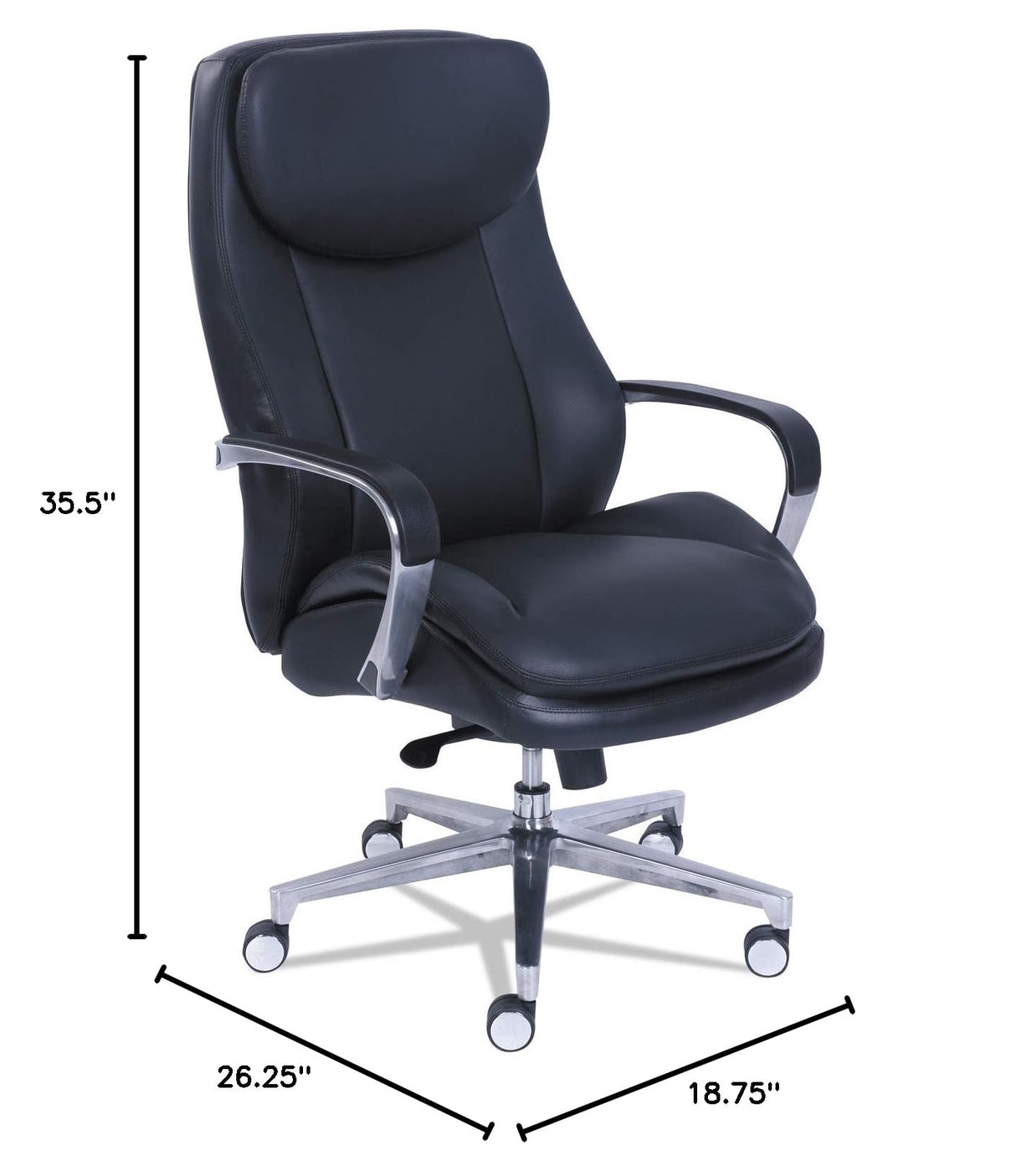 High-Back Executive Office Chair - 300 lb Capacity, Ergonomic Design