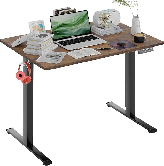 Electric Standing Desk 55x24 Inch Height Adjustable Computer Desk Large Space Office