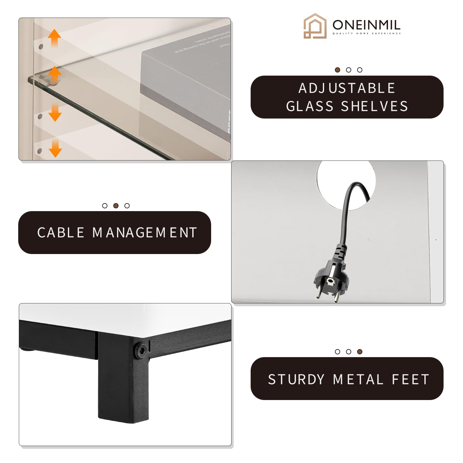 Modern Fireplace TV Stand for TV up to 78 Inch for Living Room, TV Cabinet