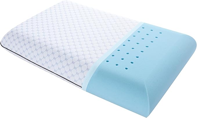 2 Pack Memory Foam Pillows,Queen Ventilated Bed Pillows with Washable Cover