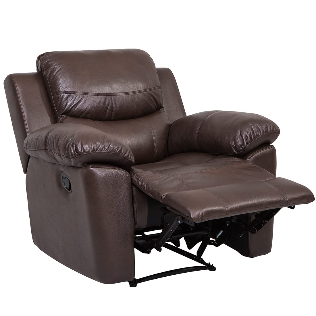 Pieces Bonded Leather Recliner Furniture Sofa Set, Reclining Chair and Reclining Loveseat