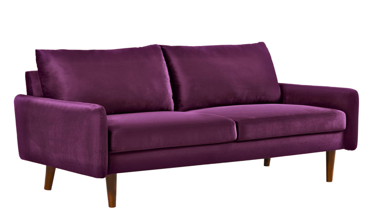 Kent Modern Velvet Sofa, Comfortable 3 Seater Couch for Living Rooms
