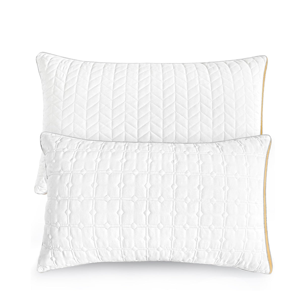 Cooling Queen Size Pillows Set of 2, Hotel Quality Gusseted Bed Pillows for Side