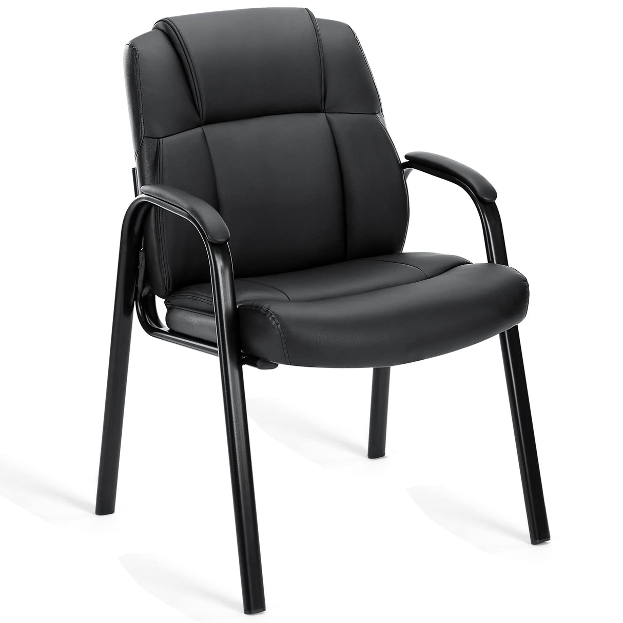 Guest Reception Accent Chairs, Black- 1 Pack