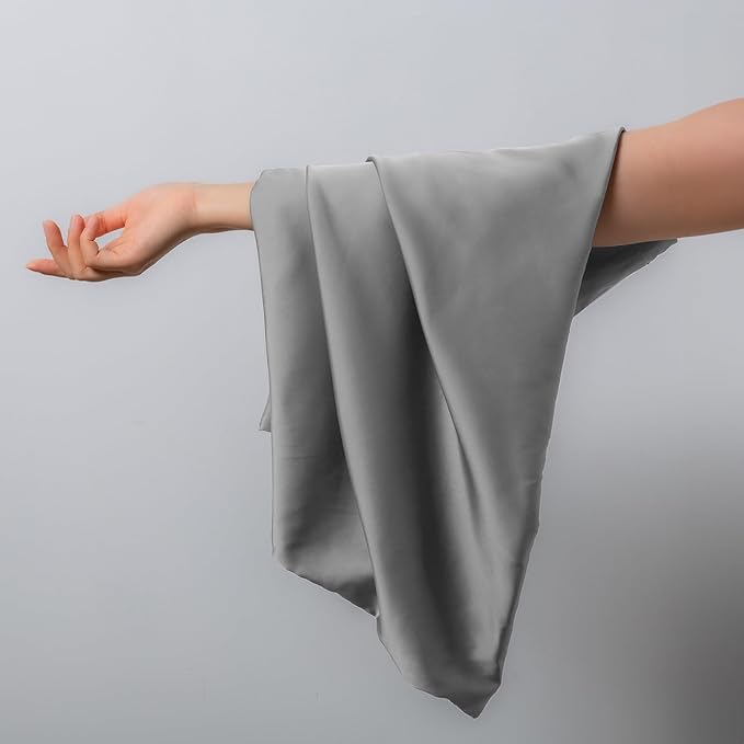 Pure Mulberry Silk Pillowcases Set of 2, Standard Size Silk Pillow Cases