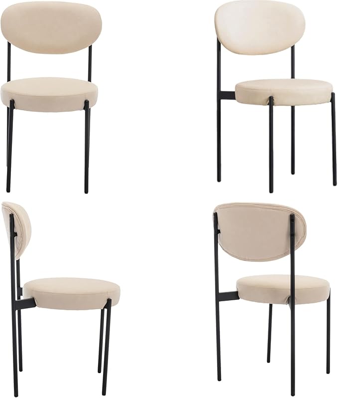 Mid Century Dining Room Chairs Set of 4 Velvet Dining Chairs