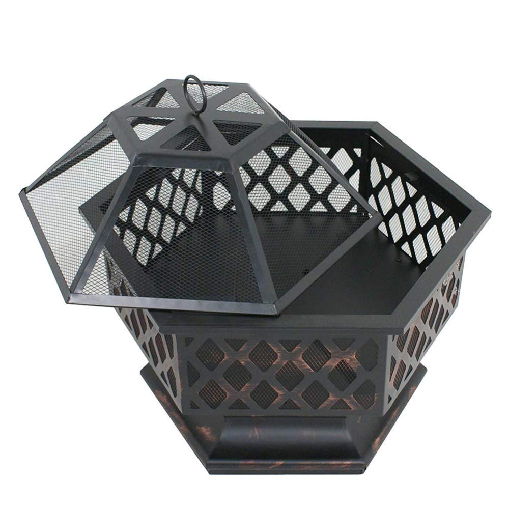 Design Portable Metal Fireplace Stove with Mesh Cover for Fireplace Wood Stove