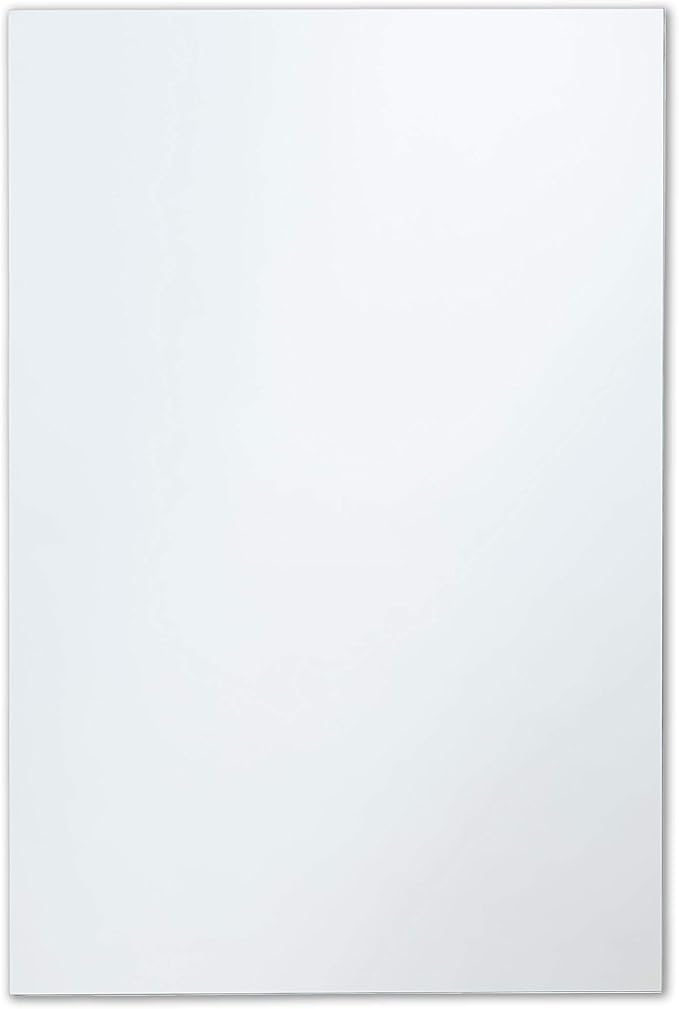 Frameless Oval Mirror, Bathroom Wall Mirror w/Beveled Edge