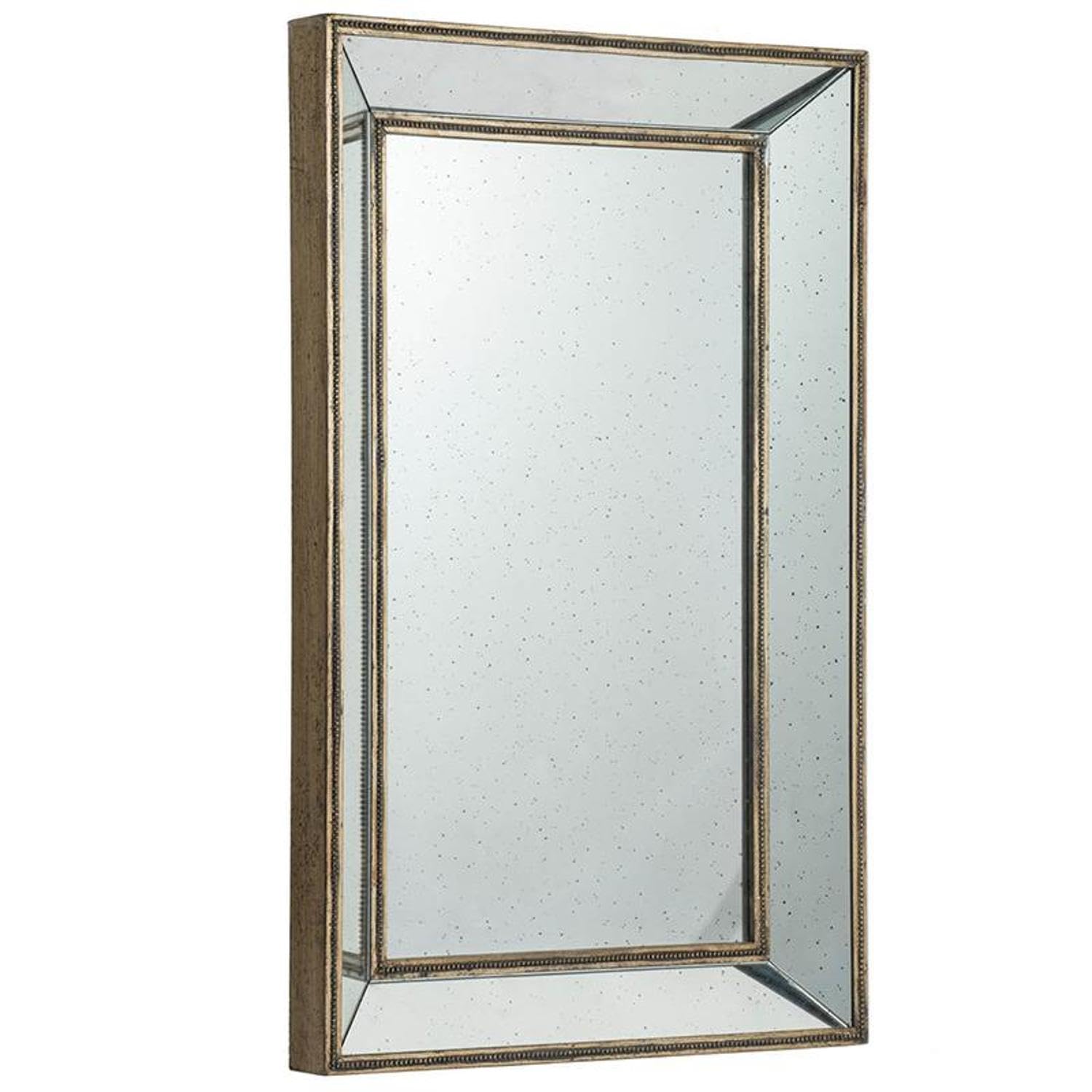 43" Antique Rectangle Accent Mirror Wall Mounted with Frame