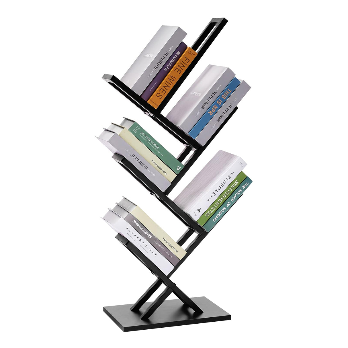 5 Tier Tree Bookshelf, Wisdom Tree Bookshelf, Modern Corner Book Shelfe