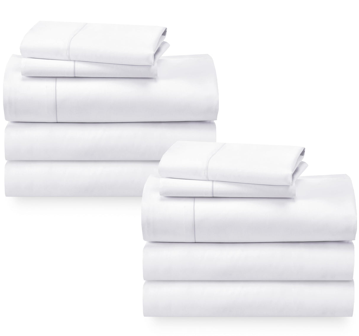 2-Pack Split King Sheet Sets - 400 Thread Count 100% Cotton Sateen