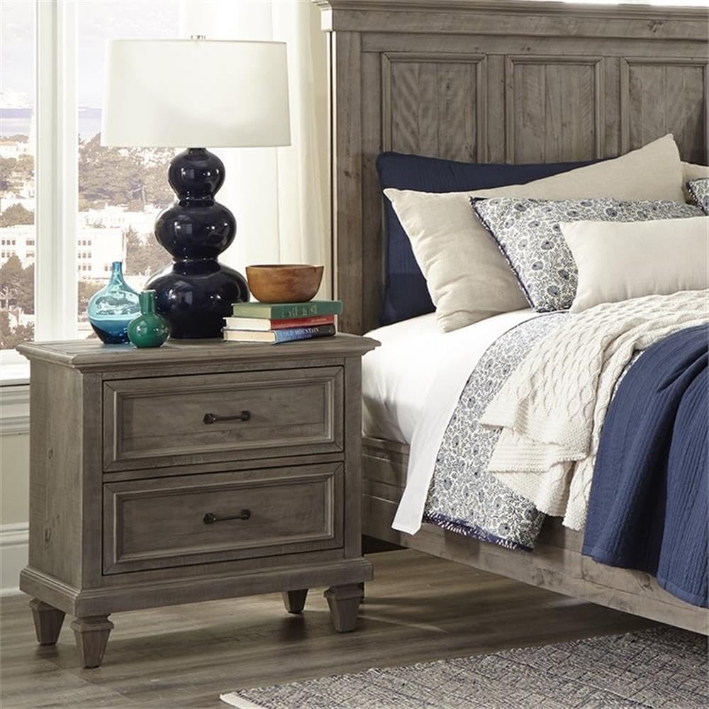 Lancaster 2 Drawer Nightstand in Dovetail Gray