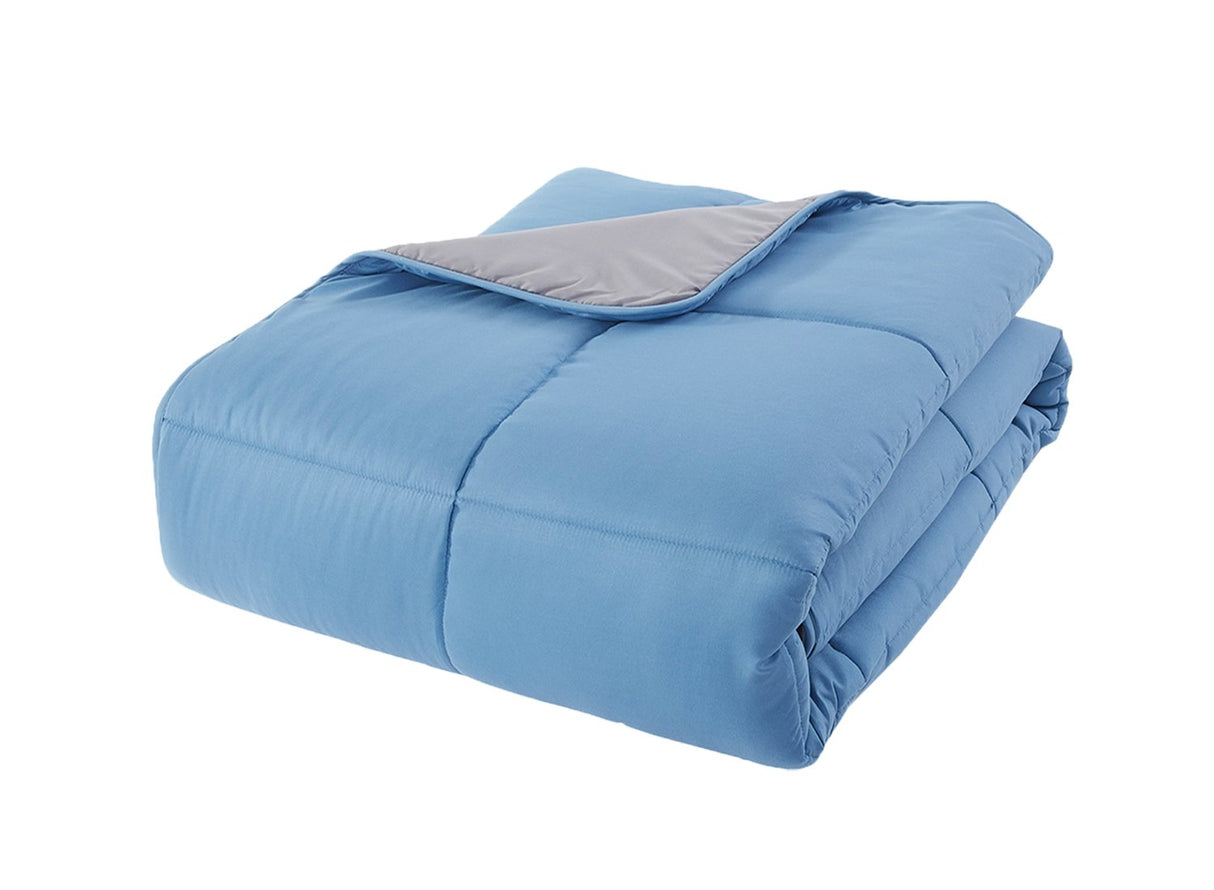 Revisable Down Alternative Comforter (Calm Blue / Grey, King) - All Season Comforter