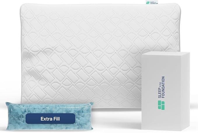 Shredded Memory Foam Pillow for Sleeping - Adjustable & Cooling Pillow for Side Sleepers and All Sleeping Positions