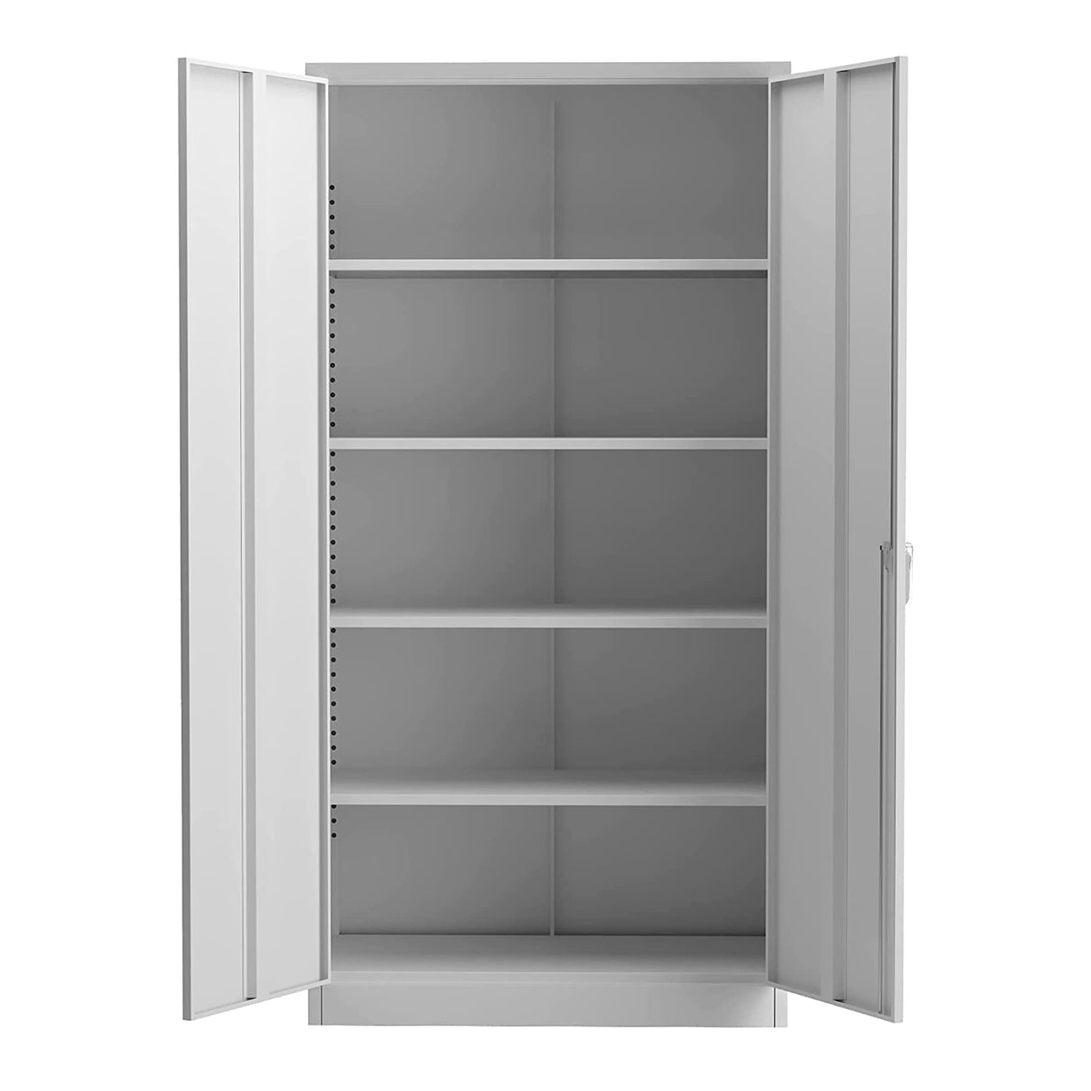 72 Inch Tall 2 Door Locking Metal Storage Cabinet Organizer with 4 Adjustable Shelves