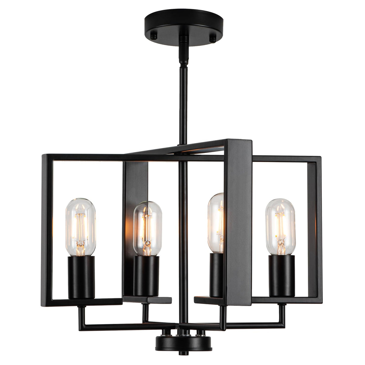 Modern Chandelier, 16.14'' Geometric Industrial Dining Room Chandelier