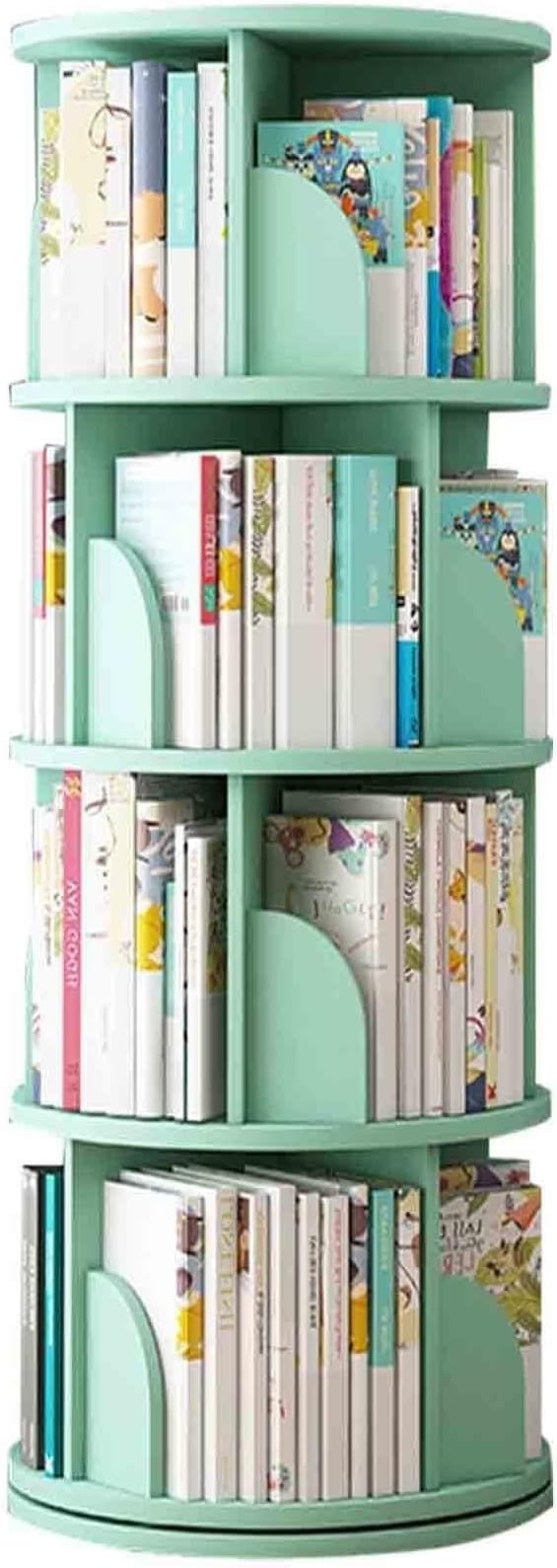 4-Tier Floor-to-Ceiling Simple Shelf Multi-Functional Rotating Bookshelf