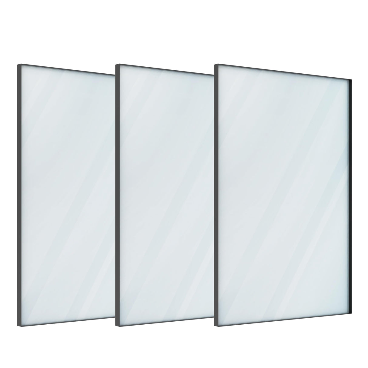 3-Pack Black Bathroom Mirrors 22 x 30 Inch, Square Corner Metal Framed Rectangle