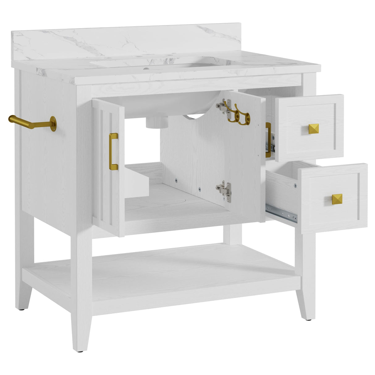 30" Bathroom Vanity with Sink, Farmhouse Bathroom Cabinet, Bathroom Vanity Set